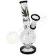 Bong Cristal Caja Black Leaf Hoja Oro 20 cm