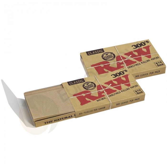  RAW 300 papeles de liar clásicos de tamaño 1.25 1 1/4, 300  unidades (paquete de 1) : Salud y Hogar