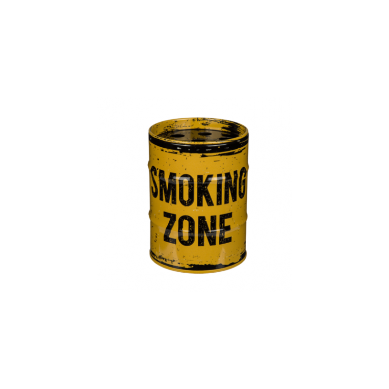 Cenicero de Metal Dorado Smoking Zone