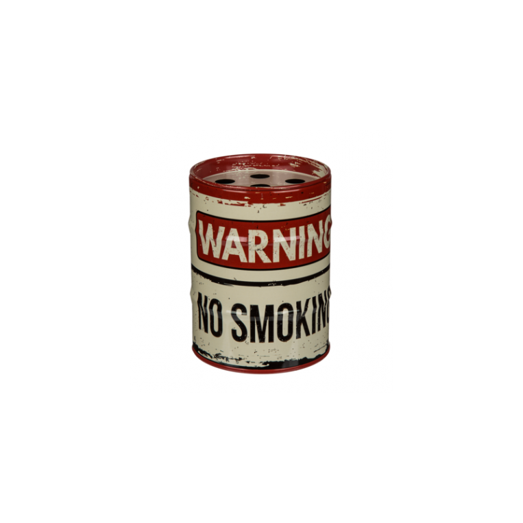 Cenicero de Metal Warning No Smoking