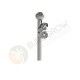 Metal Sniffer Plateado Euro Diamantes 6cm