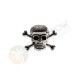 Metal Sniffer Plateado Calavera Pirata 6cm