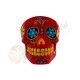 Cenicero de resina Calavera Mexicana Roja