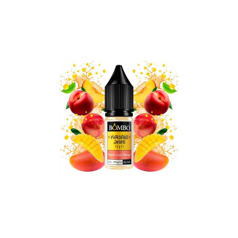 Peach and Mango 10ml - Wailani Juice Nic Salts by Bombo 20 mg Nicotina