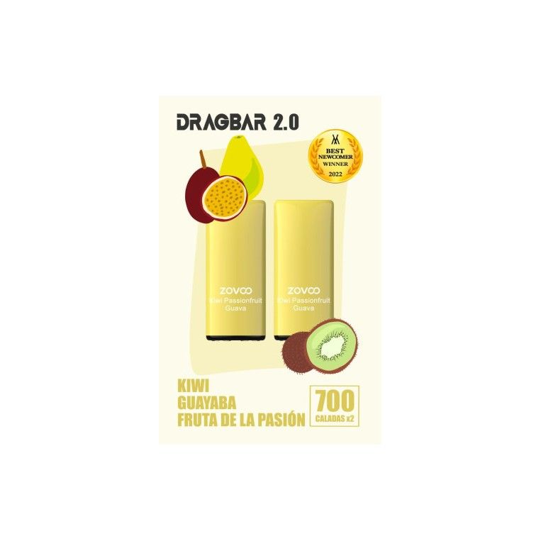 Kiwi-Passionsfrucht-Guave 20 mg von Dragbar 2.0