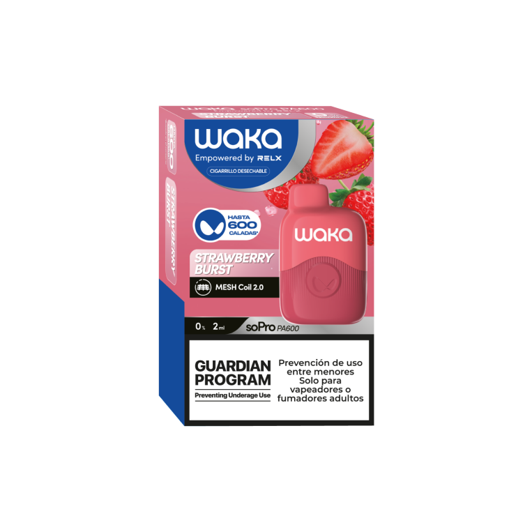 Waka Sopro Pa600 Einweg-Pod – Strawberry Burst 3,5 ml 0 mg von Relx
