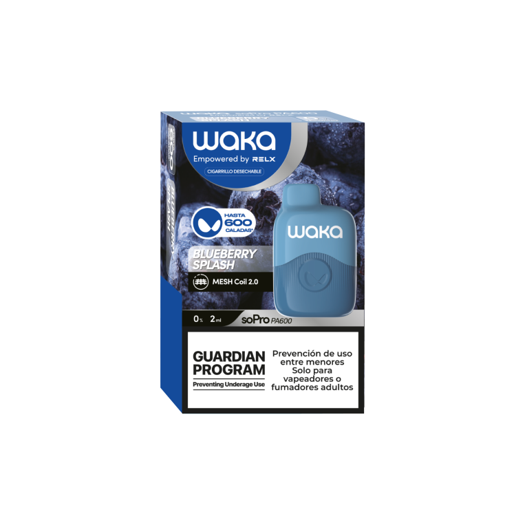 Waka Sopro Pa600 Einweg-Pod – Blueberry Splash 3,5 ml 0 mg von Relx