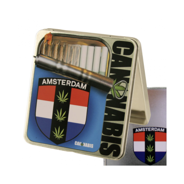 Pitillera Metal Amsterdam Cannabis
