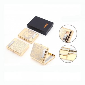 Comprar Goldenes Zigarettenetui mit USB-Feuerzeug