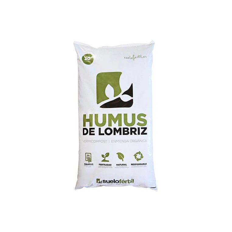 Humus de Lombriz 20L Suelo Fertil