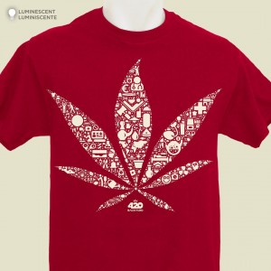 Comprar Rotes Marihuana-T-Shirt