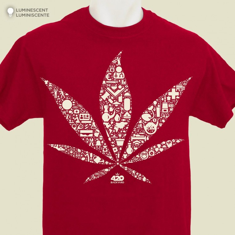 Camiseta Marihuana Roja