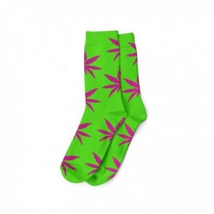 Comprar Calcetines Verdes Y Hojas Rosa Mujer