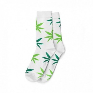 Comprar Calcetines Blancos Y Hojas Verdes Mujer