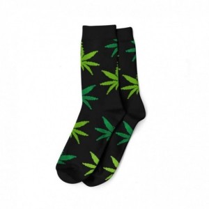 Comprar Calcetines Negros Y Hojas Verde Claro Y Oscuro Mujer