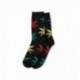 Schwarze Damensocken und Rasta-Blätter