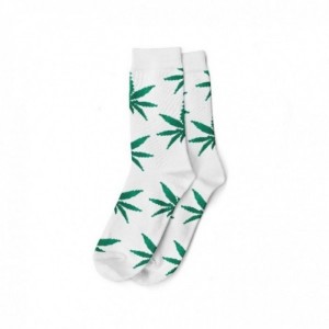 Comprar Calcetines Blancos Y Hojas Verdes Oscuras Mujer