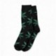 Calcetines Cannabis Negros Y Hojas Verdes