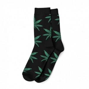 Comprar Calcetines Cannabis Negros Y Hojas Verdes