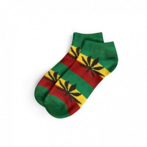 Comprar Calcetines Cortos Rasta Y Hojas Negras