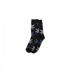 Comprar Calcetines Negros Y Hojas Blancas Y Azules