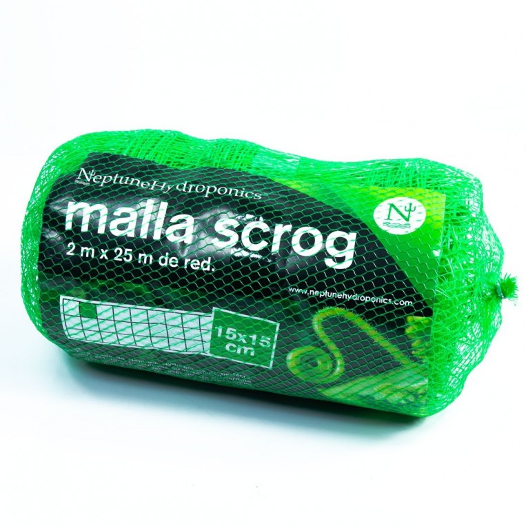 Malla Scrog Verde Neptune Hydroponics 15x15cm UV 2x25m