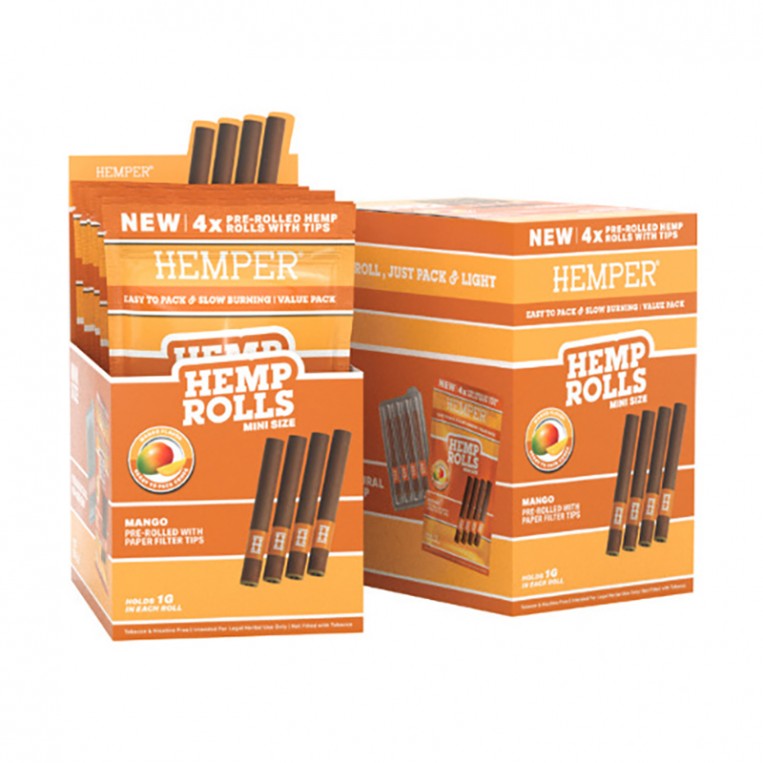 4pk Mini Rolls Basic - Hemp Paper - Mango