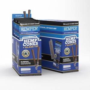 Comprar 2pk King Size Cones With Glass Tips - Hemp Paper - Blueberry