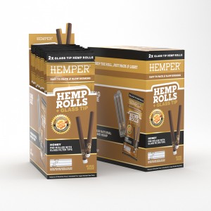 Comprar 2pk King Size Rolls With Glass Tips Hemp Paper Honey