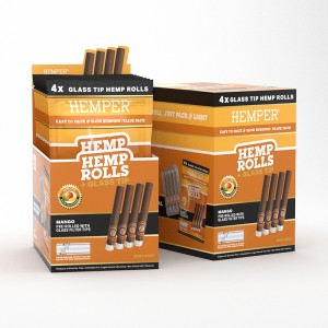 Comprar 4pk Mini Rolls With Glass Tips - Hemp Paper - Mango