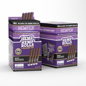 Comprar 4pk Mini Rolls With Glass Tips - Hemp Paper - Grape