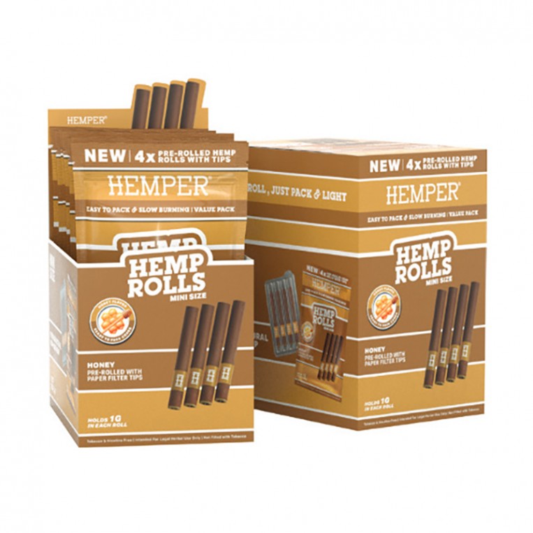 4pk Mini Rolls Basic - Hemp Paper - Honey