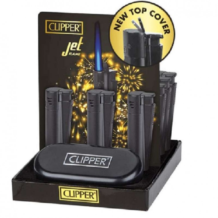 Clipper Metal Jet Torch Negro Mate y Estuche