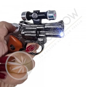 Comprar Mechero Pistola Revolver Plata