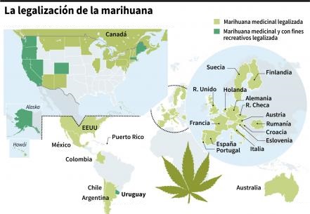 paises marihuana legal