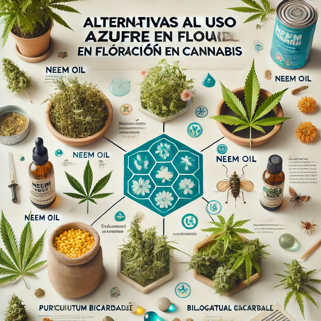 azufre en cultivos de cannabis durante la floracion