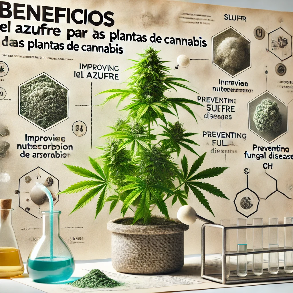 azufre en cultivos de cannabis durante la floracion