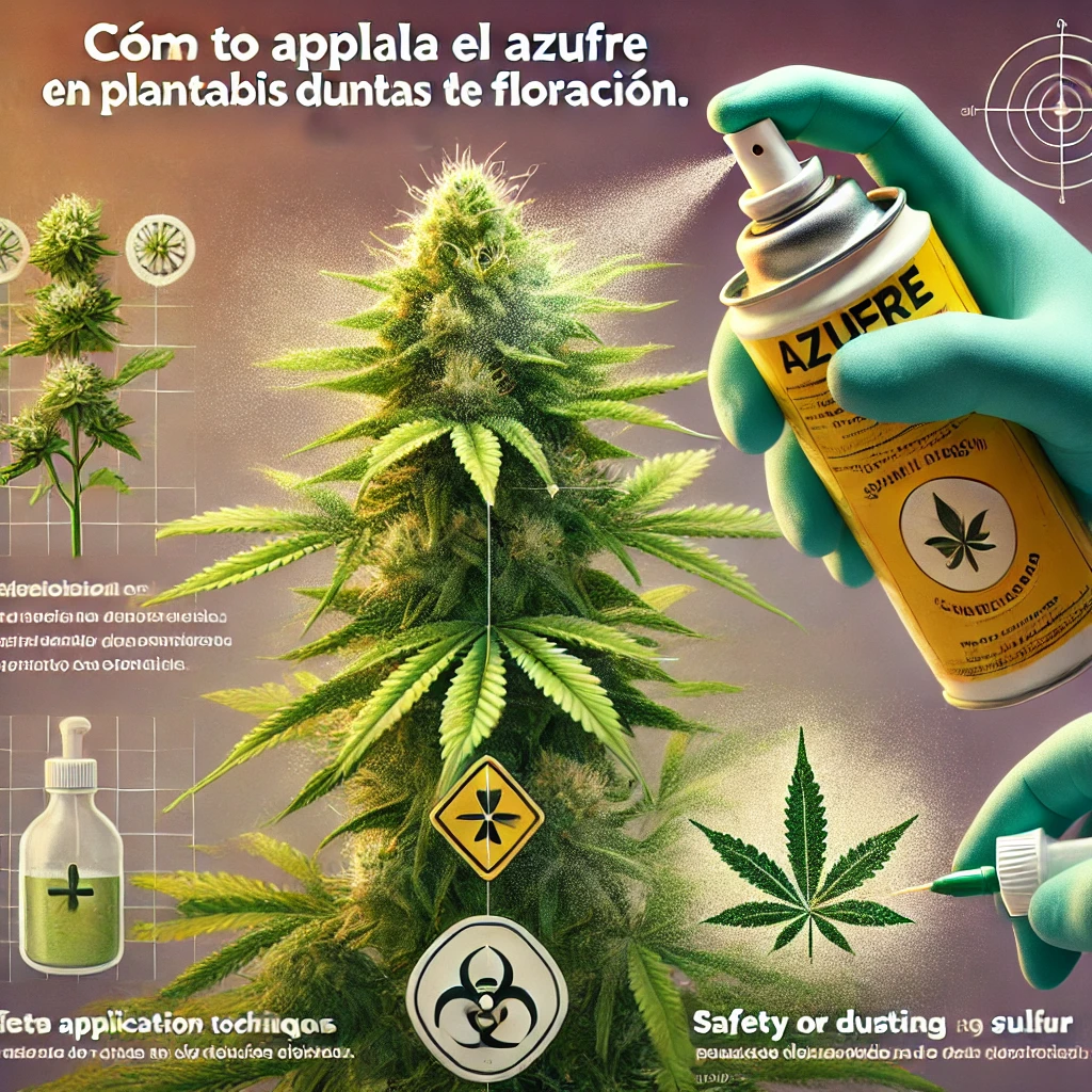 azufre en cultivos de cannabis durante la floracion