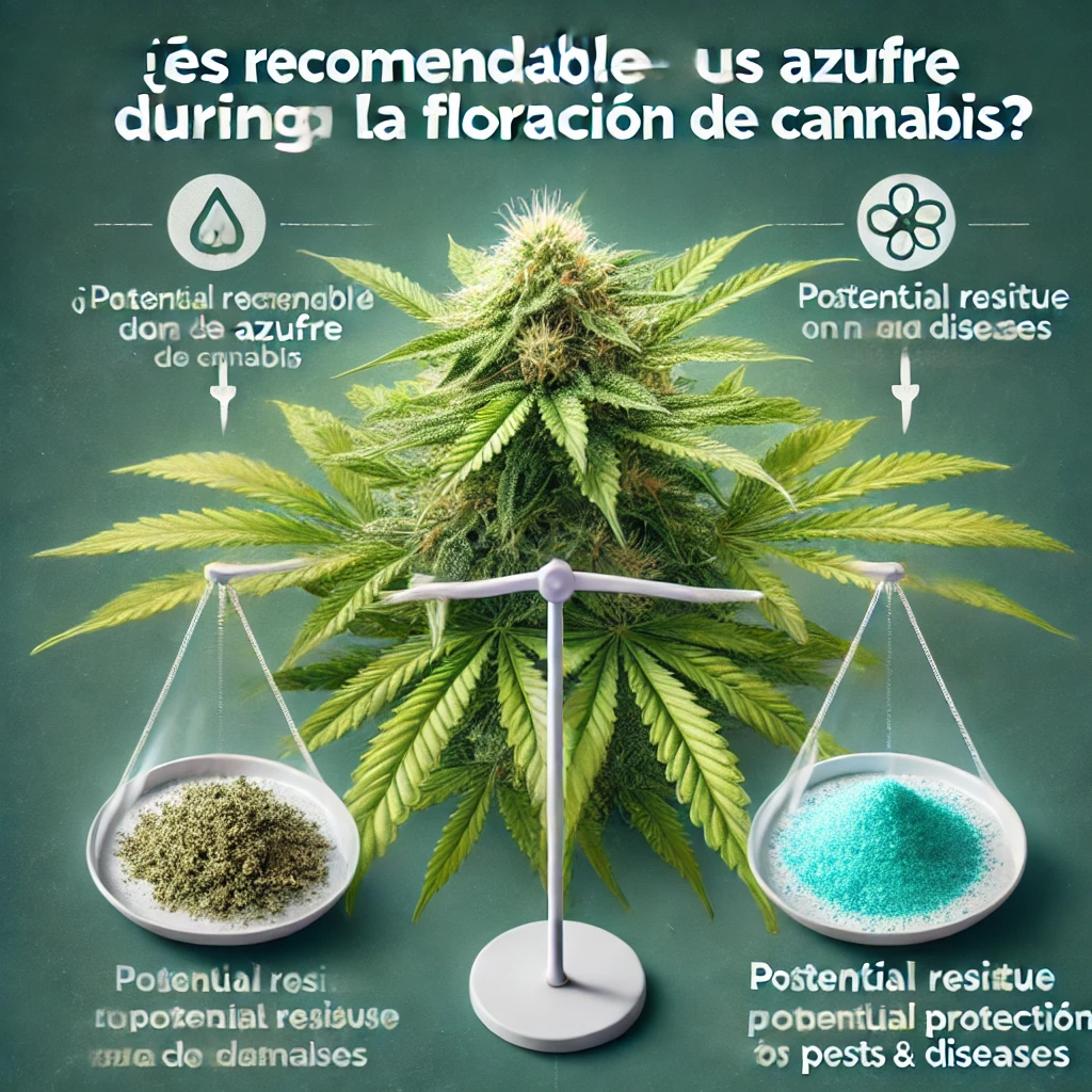 azufre en cultivos de cannabis durante la floracion