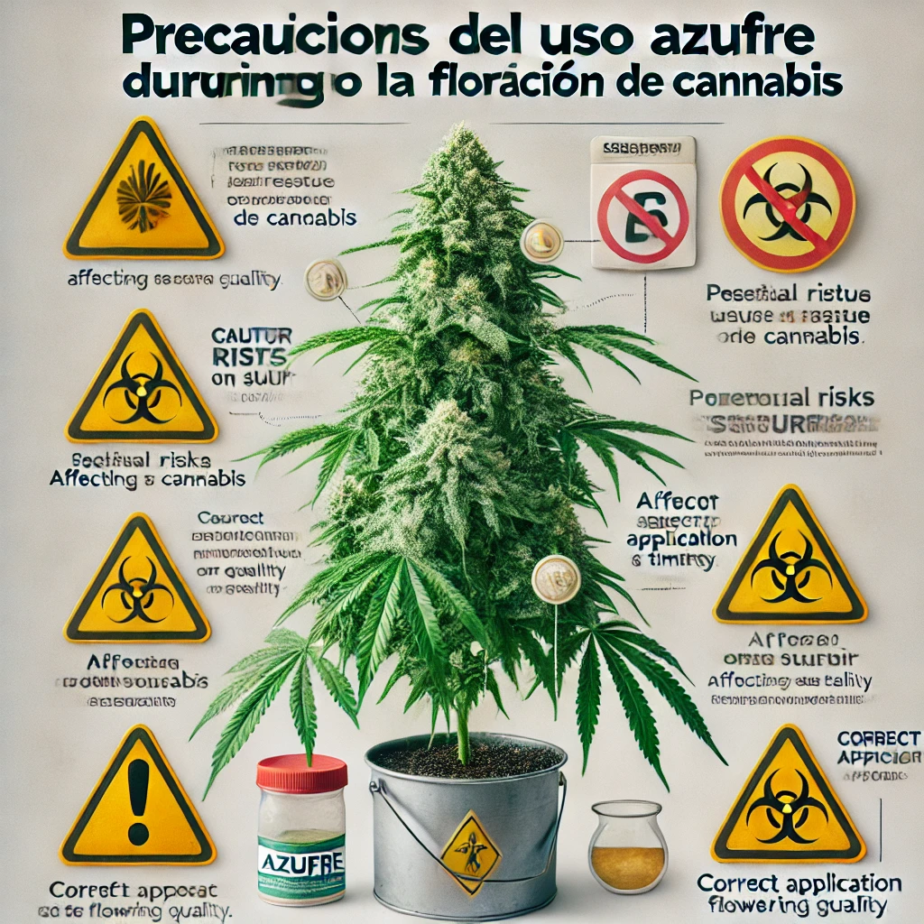 azufre en cultivos de cannabis durante la floracion