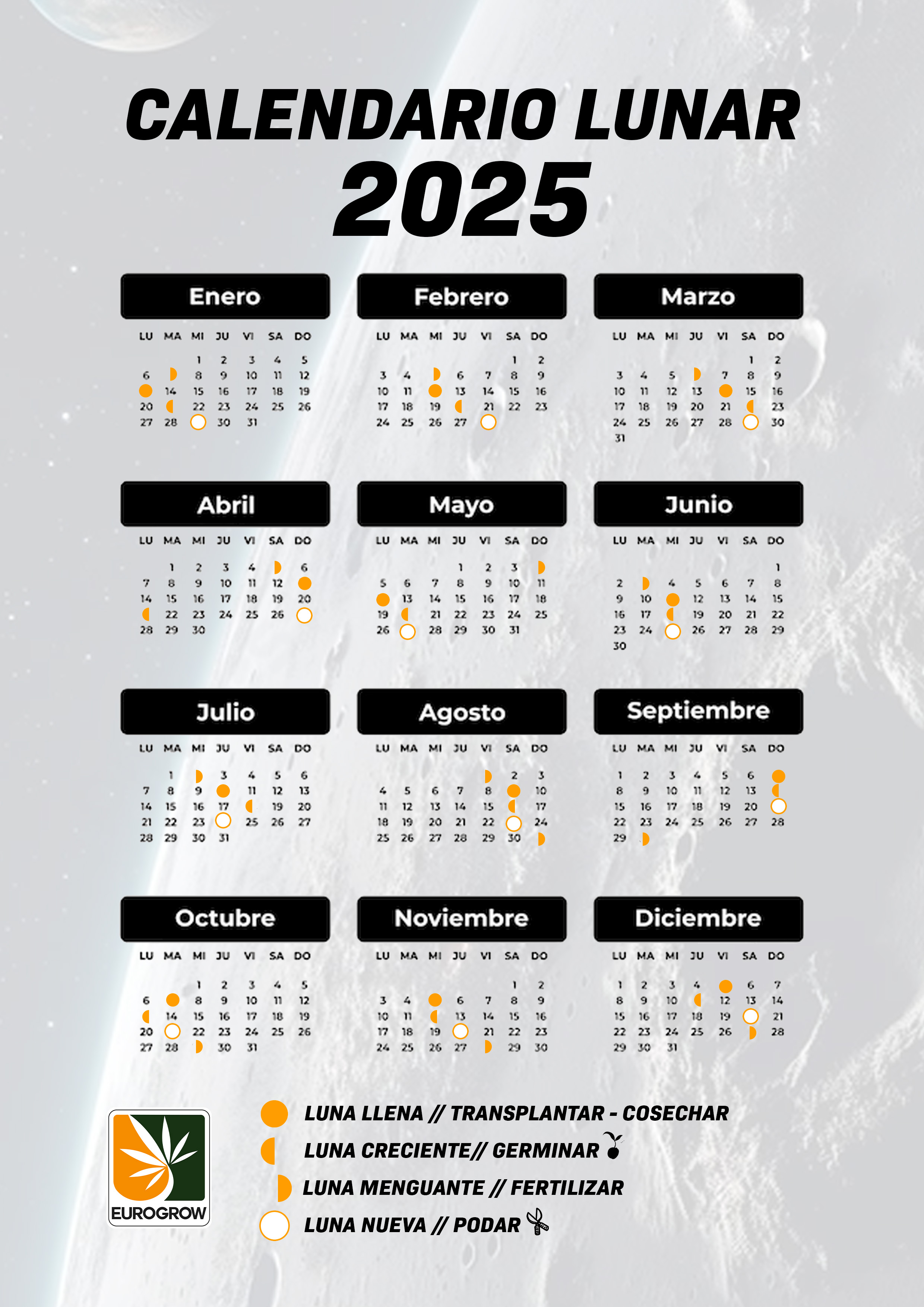 calendario lunar de marihuana 2025