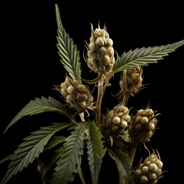 semillas en cogollos de marihuana