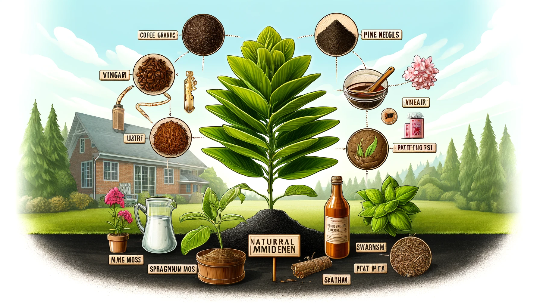 como acidificar el suelo de las plantas de forma natural