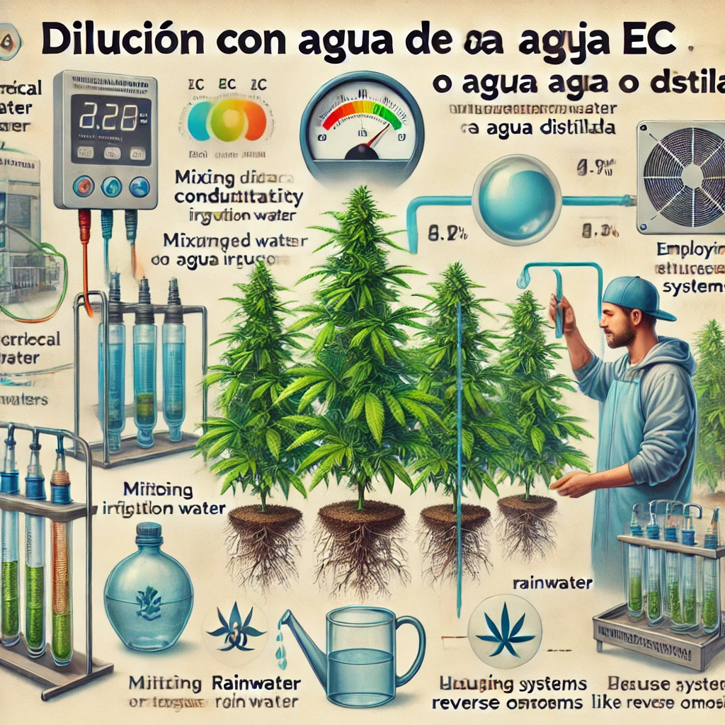 como bajar el ec del agua