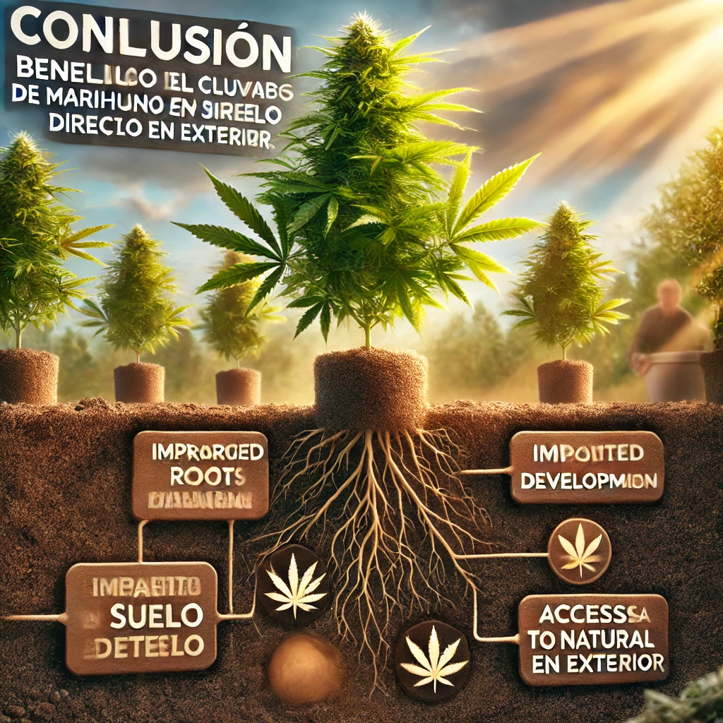 cultivo de marihuana en suelo exterior