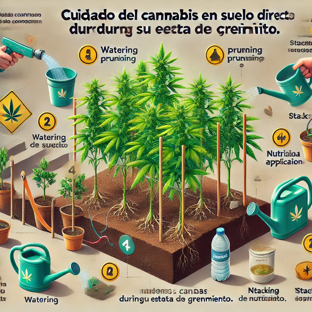 cultivo de marihuana en suelo exterior