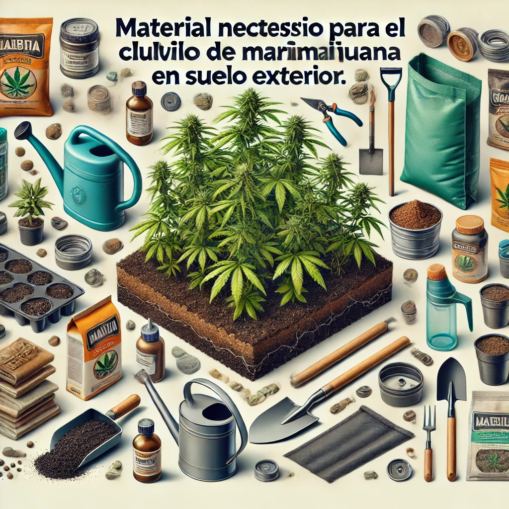 cultivo de marihuana en suelo exterior