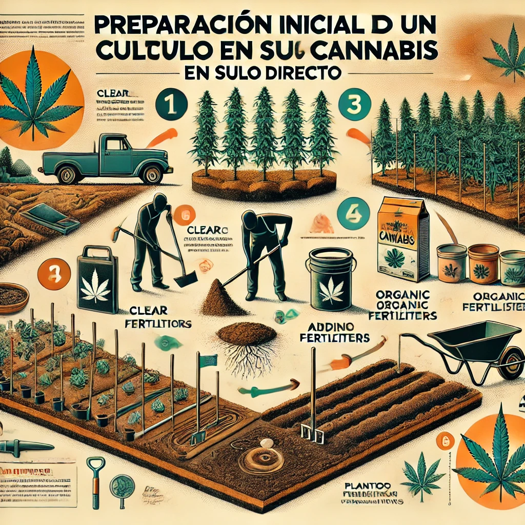 cultivo de marihuana en suelo exterior