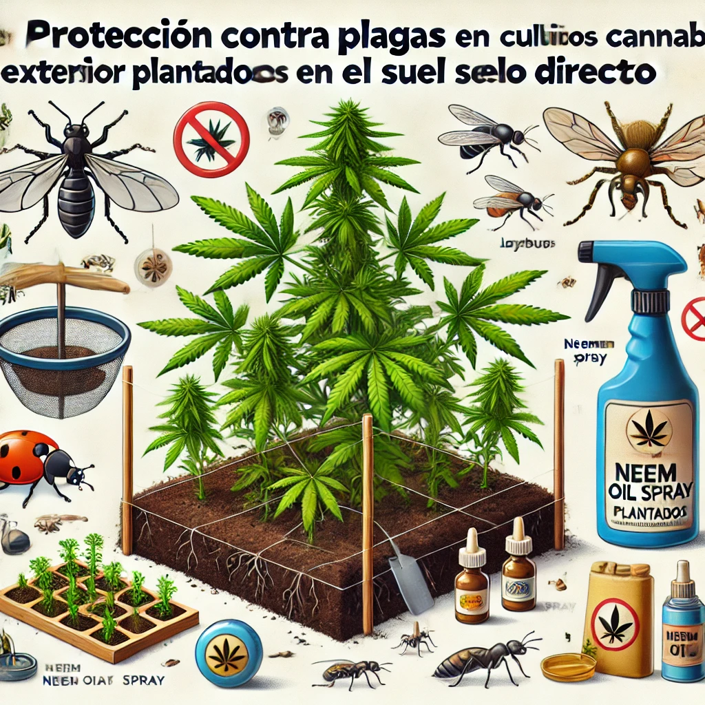 cultivo de marihuana en suelo exterior