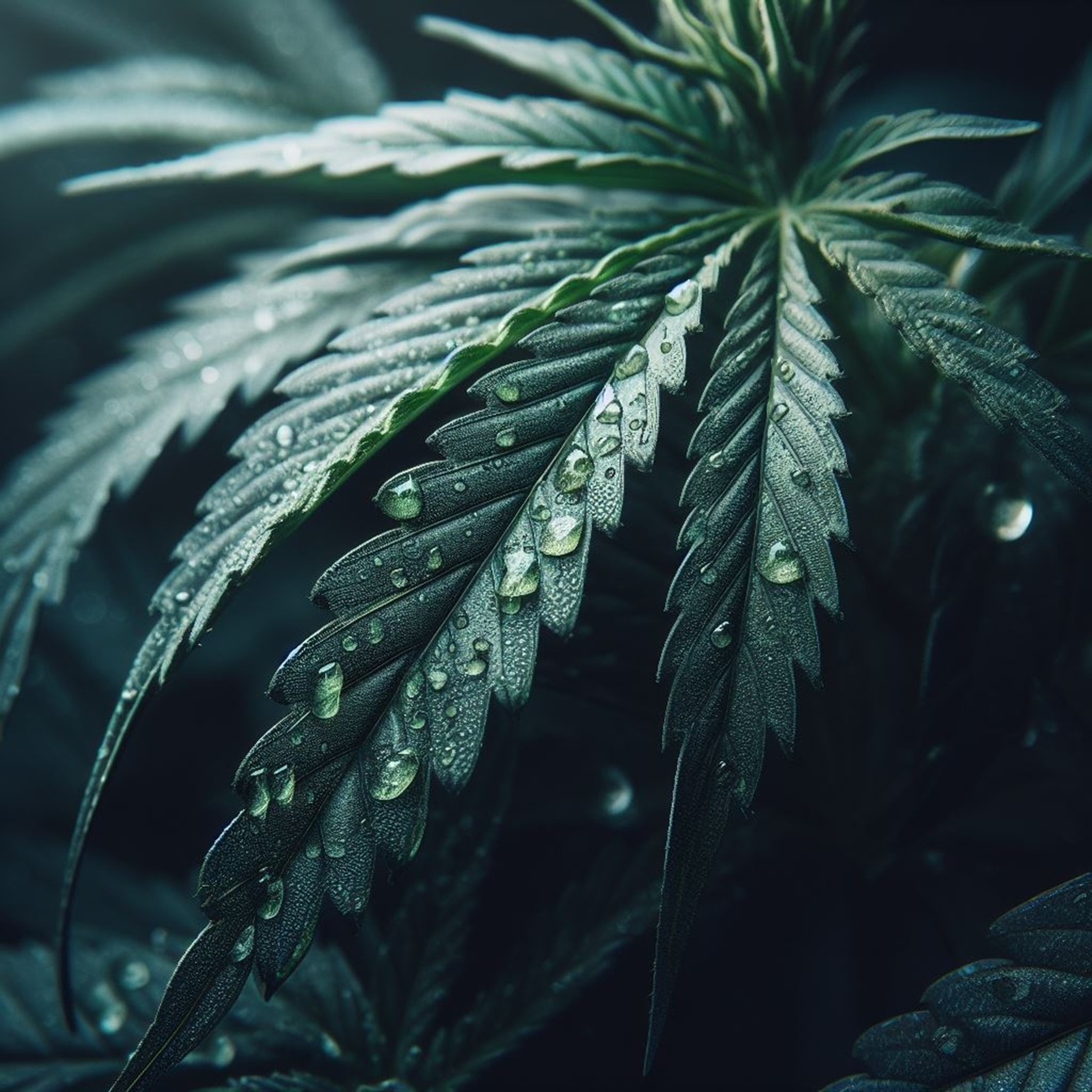 hojas curvadas hacia arriba marihuana
